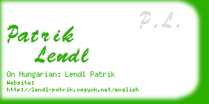 patrik lendl business card